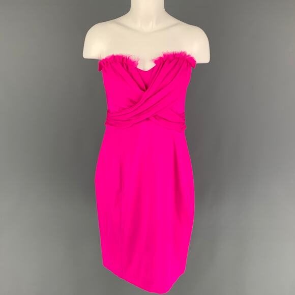 JAY GODFREY Size 10 Pink Silk Lycra Strapless Dress - Picture 1 of 5